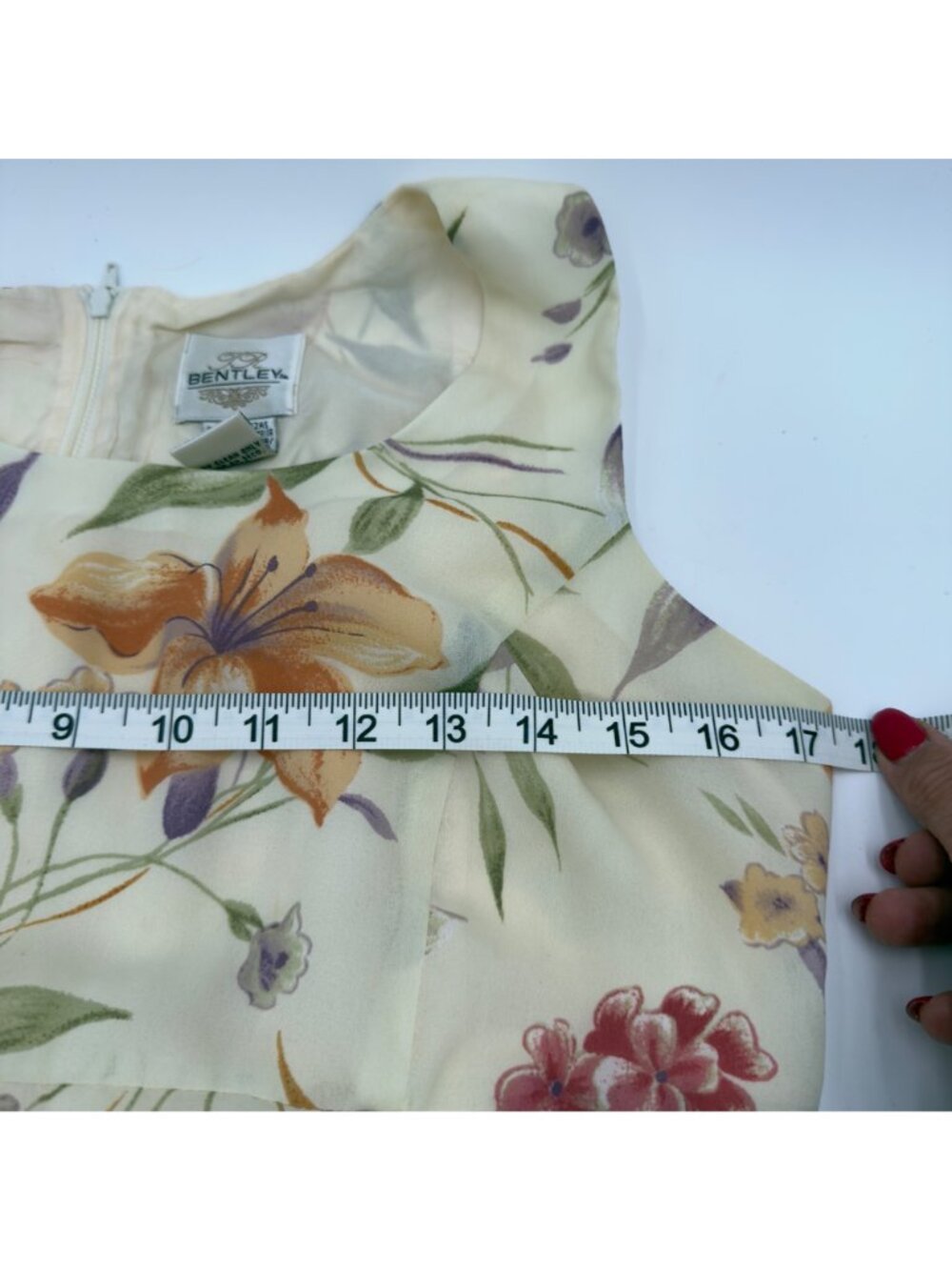 Vtg T R Bentley Floral Maxi Sundress Size 6 Sleeveless Cottage Core Fairycore - Picture 9 of 15